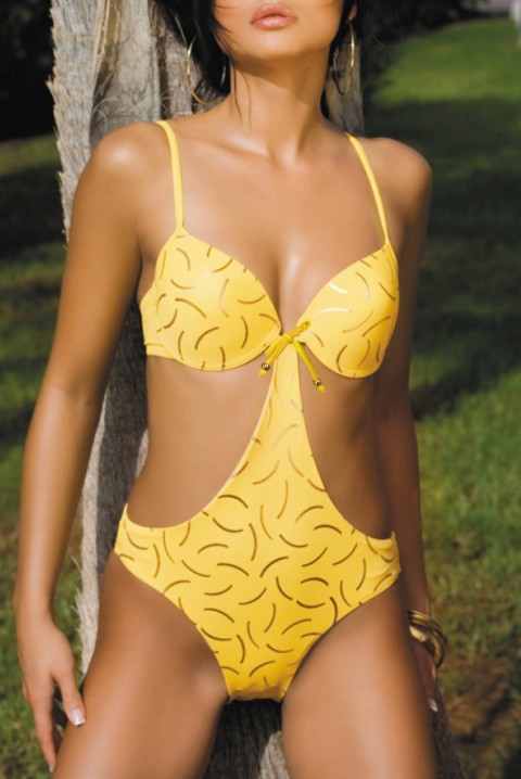 Едноделен костим за капење FOZANZA YELLOW, Боја: жолта, IVET.MK - Твојата онлајн продавница