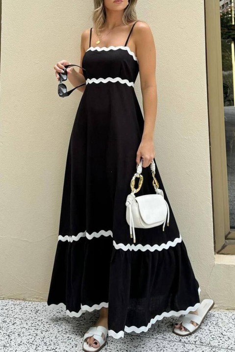 Фустан SERMOZA, Боја: црна, IVET.MK - Твојата онлајн продавница