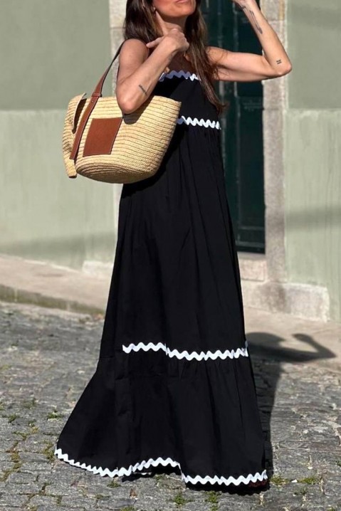 Фустан SERMOZA, Боја: црна, IVET.MK - Твојата онлајн продавница