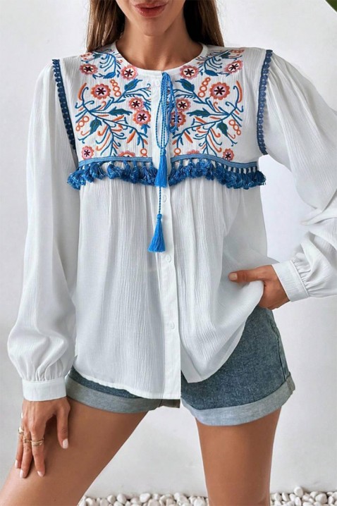 Женска кошула REMOELFA, Боја: бела, IVET.MK - Твојата онлајн продавница