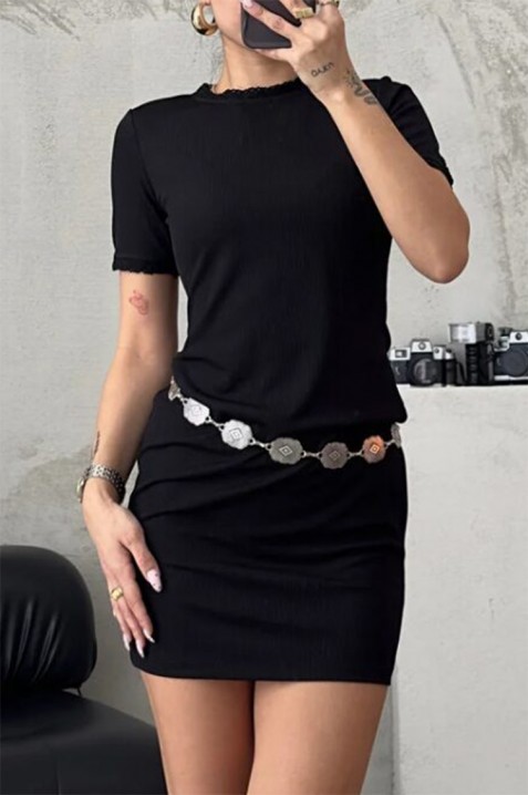 Фустан SORFELDA BLACK, Боја: црна, IVET.MK - Твојата онлајн продавница
