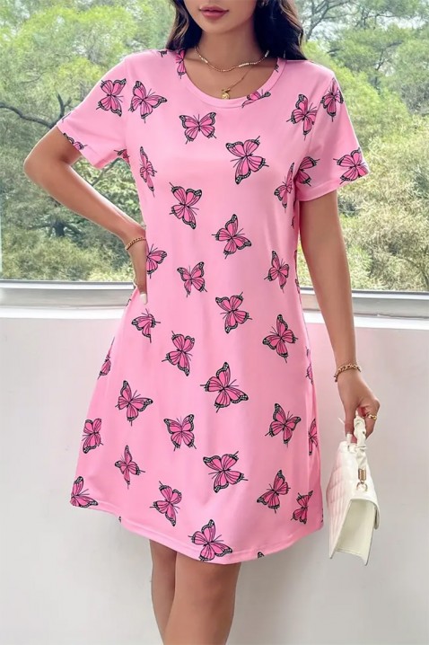 Фустан PERFILZA, Боја: розова, IVET.MK - Твојата онлајн продавница