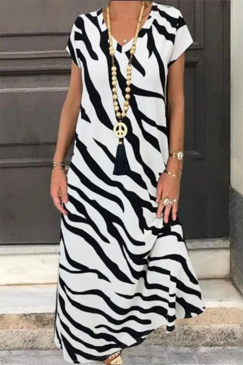Фустан FLISERDA, Боја: црна и бела, IVET.MK - Твојата онлајн продавница