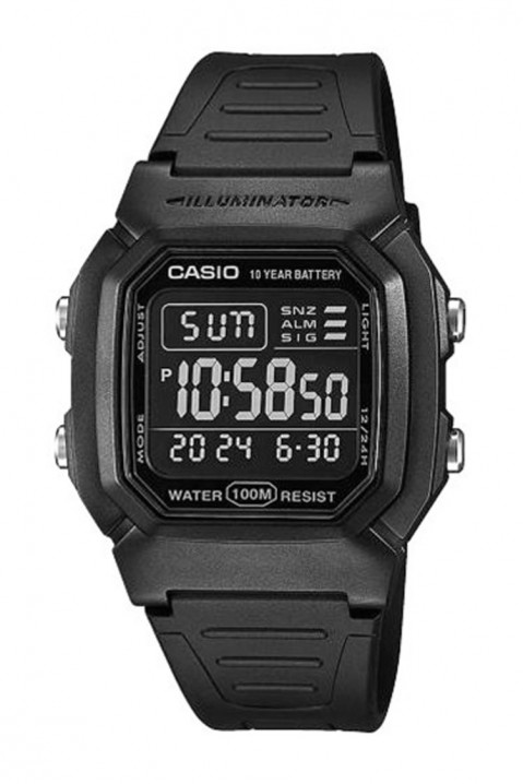 Машки часовник CASIO W-800H-1BVES, Боја: црна, IVET.MK - Твојата онлајн продавница