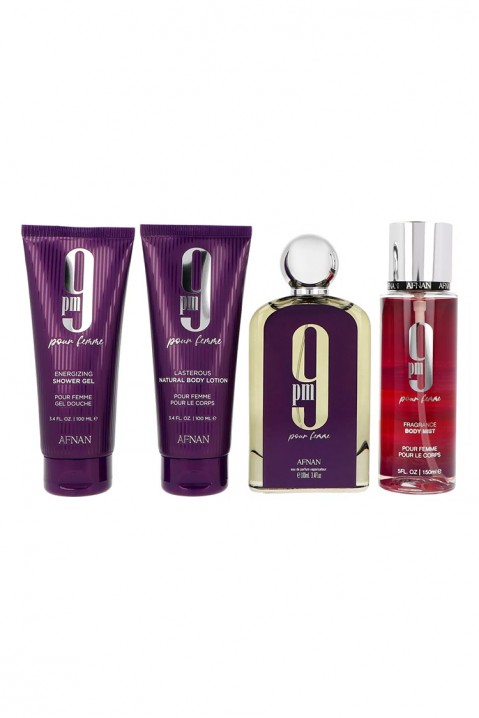 Женски комплет Afnan 9pm Pour Femme EDP 100 ml + Shower Gel 100 ml + Body Mist 150 ml + Body Lotion 100 mlIVET.MK - Твојата онлајн продавница