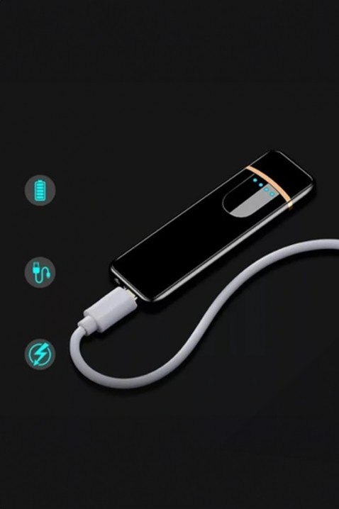 Двострана USB TOUCH запалка FROGI, Боја: црна, IVET.MK - Твојата онлајн продавница