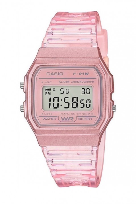 Детски часовник Casio F-91WS-4DF, Боја: розова, IVET.MK - Твојата онлајн продавница