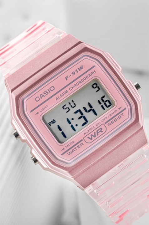 Детски часовник Casio F-91WS-4DF, Боја: розова, IVET.MK - Твојата онлајн продавница