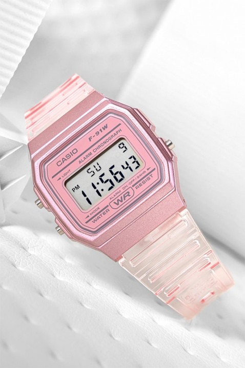 Детски часовник Casio F-91WS-4DF, Боја: розова, IVET.MK - Твојата онлајн продавница