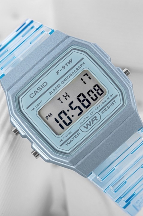 Детски часовник Casio F-91WS-2DF, Боја: сина, IVET.MK - Твојата онлајн продавница