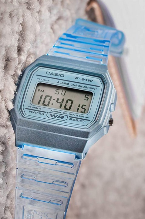 Детски часовник Casio F-91WS-2DF, Боја: сина, IVET.MK - Твојата онлајн продавница